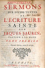 ONLINE BOOK: Tome 1 - Sermons sur divers textes de L'Ecriture Sainte by Jaques Saurin